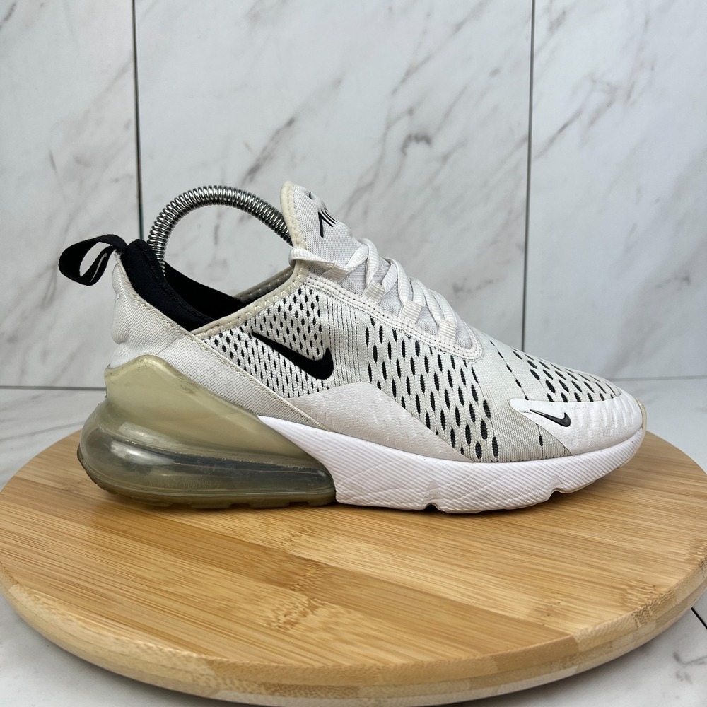 Nike Air Max 270 Womens Size 7 White Black Running Walk Sneakers Shoe AH6789-100